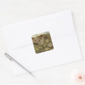 The House and Garden of Llanerch Hall, Denbighshir Vierkante Sticker (Envelop)
