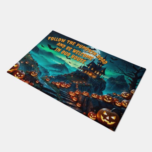 The House by the Pumpkin Road Deurmat (Schuin)