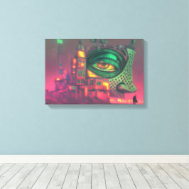 The House is Not Impressed Acrylic Sign Canvas Afdruk