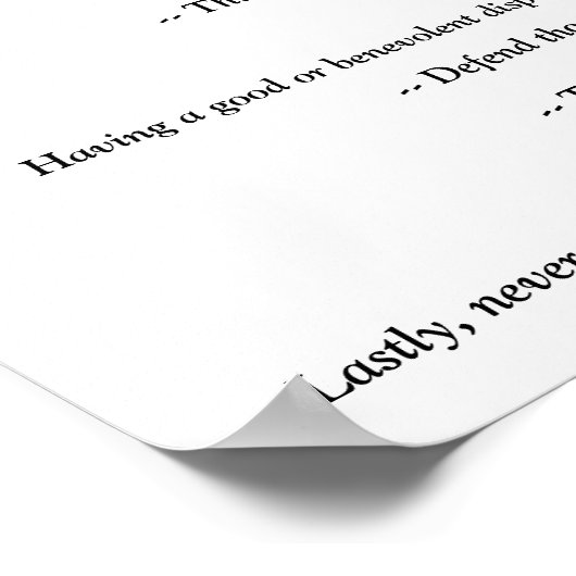 The House Rules v3white Poster (Hoek)