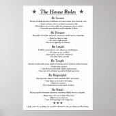 The House Rules v3white Poster (Voorkant)