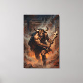 The Hulking Minotaur of the Labyrinth Canvas Afdruk (Voorkant)
