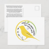 The Human Canaries Already Know Briefkaart (Voorkant / Achterkant)