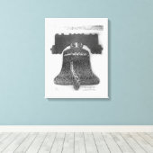 The Human Liberty Bell in Camp/Fort Dix Print (Insitu (Houten vloer))