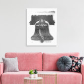 The Human Liberty Bell in Camp/Fort Dix Print (Insitu (Woonkamer))