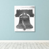 The Human Liberty Bell in Camp/Fort Dix Print (Insitu (Houten vloer))