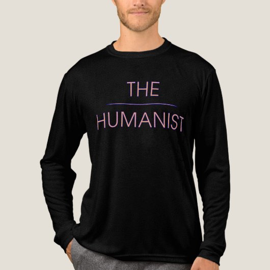 The Humanist-Blue Tri-Blend Shirt (Voorkant volledig)