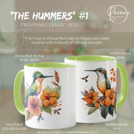 "The Hummers" #1 Kolibrie Keramische Mok