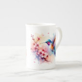 "The Hummers" #5 Kolibrie Bone China Mok (Voorkant rechts)