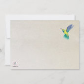 The Hummingbird Bridal Shower Kaart (Achterkant)