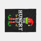 The Hungry Elf Christmas Family Matching Pajama Fleece Deken (Voorkant (Horizontaal))
