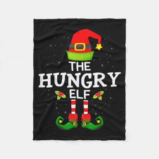 The Hungry Elf Christmas Family Matching Pajama Fleece Deken (Voorkant)