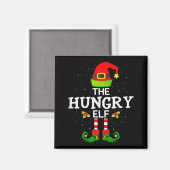 The Hungry Elf Christmas Family Matching Pajama  Magneet (Voorkant / Achterkant)