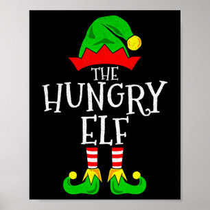 The Hungry Elf Funny Family komt overeen met Kerst Poster