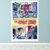 The Hungry Lodger  1950s Horror Comics Canvas Afdruk (Insitu (Houten vloer))