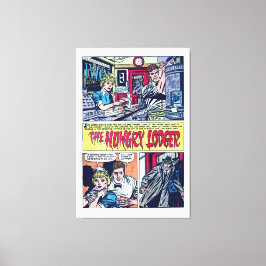 The Hungry Lodger  1950s Horror Comics Canvas Afdruk
