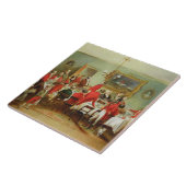 The Hunt Breakfast, Bachelor's Hall, 1836 (olie op Tegeltje (Zijkant)