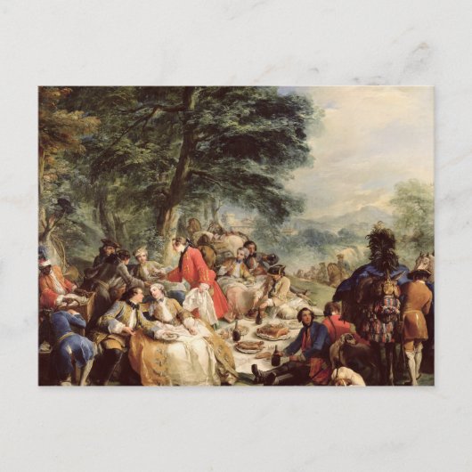The Hunt Lunch, 1737 Briefkaart (Voorkant)