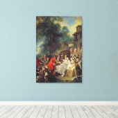 The Hunt Lunch, 1737 Canvas Afdruk (Insitu (Houten vloer))