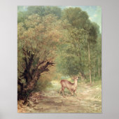 The Hunted Roe-Deer on the alert, Spring, 1867 Poster (Voorkant)