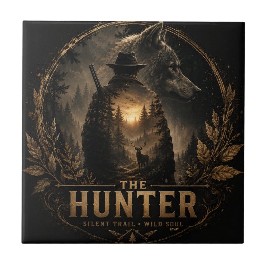 The Hunter, In de Wilde Stilte  Tegeltje (Voorkant)