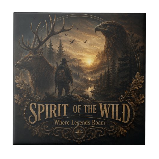 The Hunter, In de Wilde Stilte Tegeltje (Voorkant)