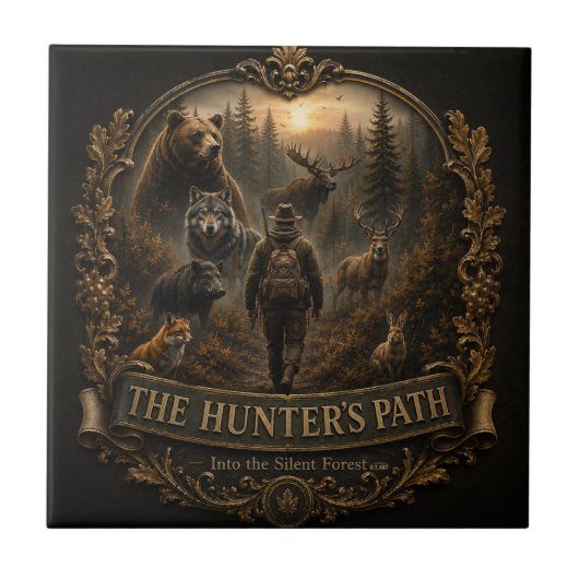 The Hunter, In de Wilde Stilte  Tegeltje (Voorkant)