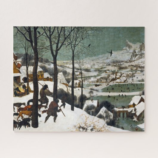 The Hunters in the Snow, Pieter Bruegel Legpuzzel (Horizontaal)