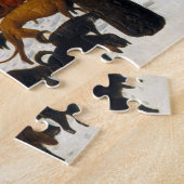 The Hunters in the Snow, Pieter Bruegel Legpuzzel (Zijkant)