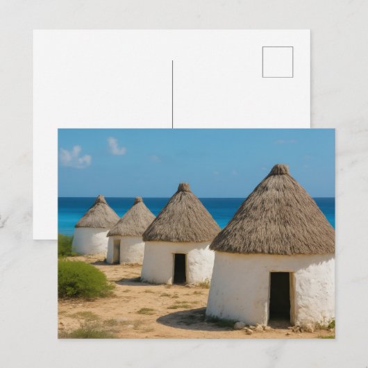 The huts in bonaire briefkaart (Voorkant / Achterkant)