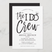 The I Do Crew | Bruids Brunch Feestje Kaart (Voorkant / Achterkant)