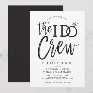 The I Do Crew Bruidsbrunchfeest Kaart