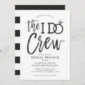 The I Do Crew | Bruidsfeest Brunch Kaart (Voorkant / Achterkant)