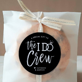 The I Do Crew | Trouwfeest Favor Ronde Sticker