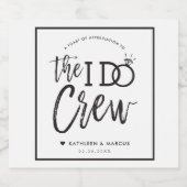 The I Do Crew | Trouwfeestcadeau Bier Etiket (Enkel label)