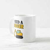 The 'I need a bigger digger' mug Koffiemok (Voorkant links)