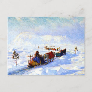The Ice Bridge Quebec, Clarence Gagnon Feestdagenkaart