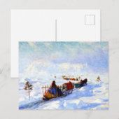 The Ice Bridge Quebec, Clarence Gagnon Feestdagenkaart (Voorkant / Achterkant)