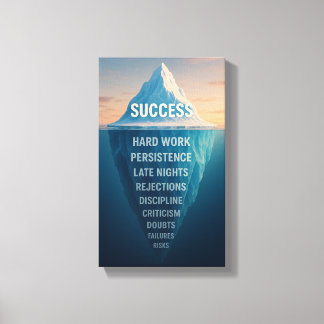 The Iceberg of Success Canvas Afdruk