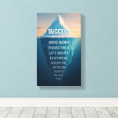 The Iceberg of Success Canvas Afdruk (Insitu (Houten vloer))