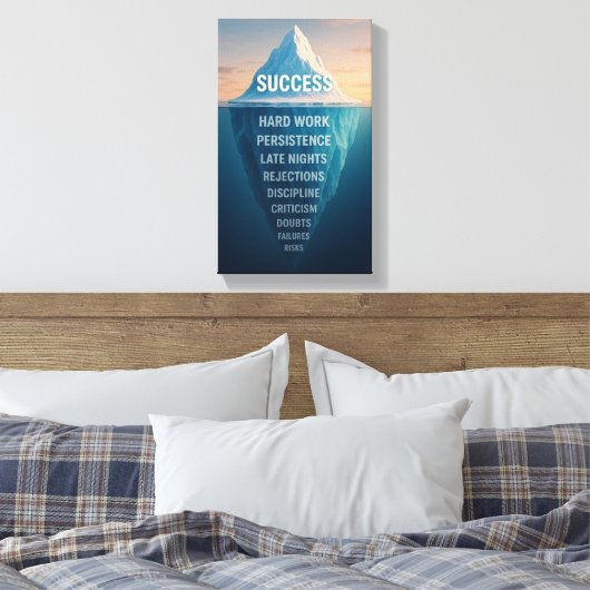 The Iceberg of Success Canvas Afdruk (Insitu (Slaapkamer))