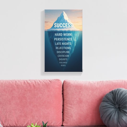 The Iceberg of Success Canvas Afdruk (Insitu (Woonkamer))