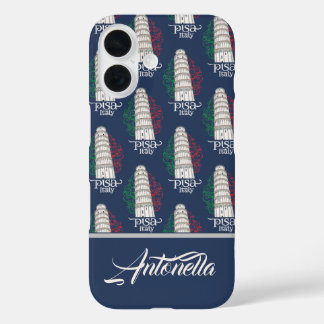 The Iconic Italian Landmark Personalized Name iPhone 16 Hoesje