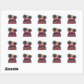 The Idaho Dream American Retro Sunset Vierkante Sticker (Vel)