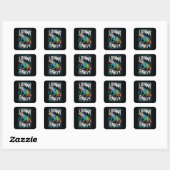 The iguana PARTY Vierkante Sticker (Vel)