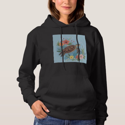 The illustration of a sea turtle hoodie (Voorkant)