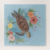 The illustration of a sea turtle legpuzzel (Horizontaal)