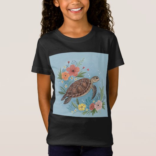 The illustration of a sea turtle t-shirt (Voorkant)
