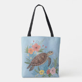 The illustration of a sea turtle tote bag (Achterkant)