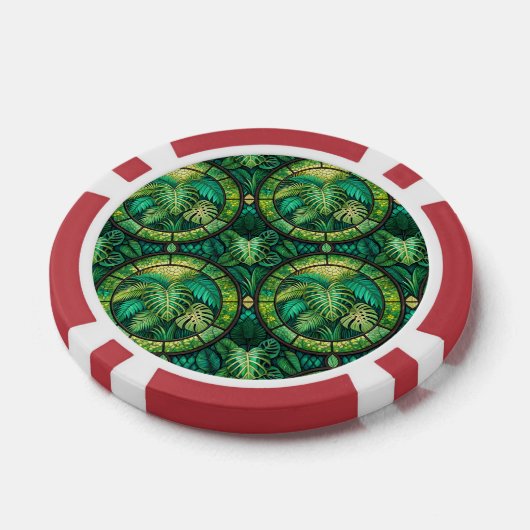 The image shows a poker chip with a vibrant design (Enkel)